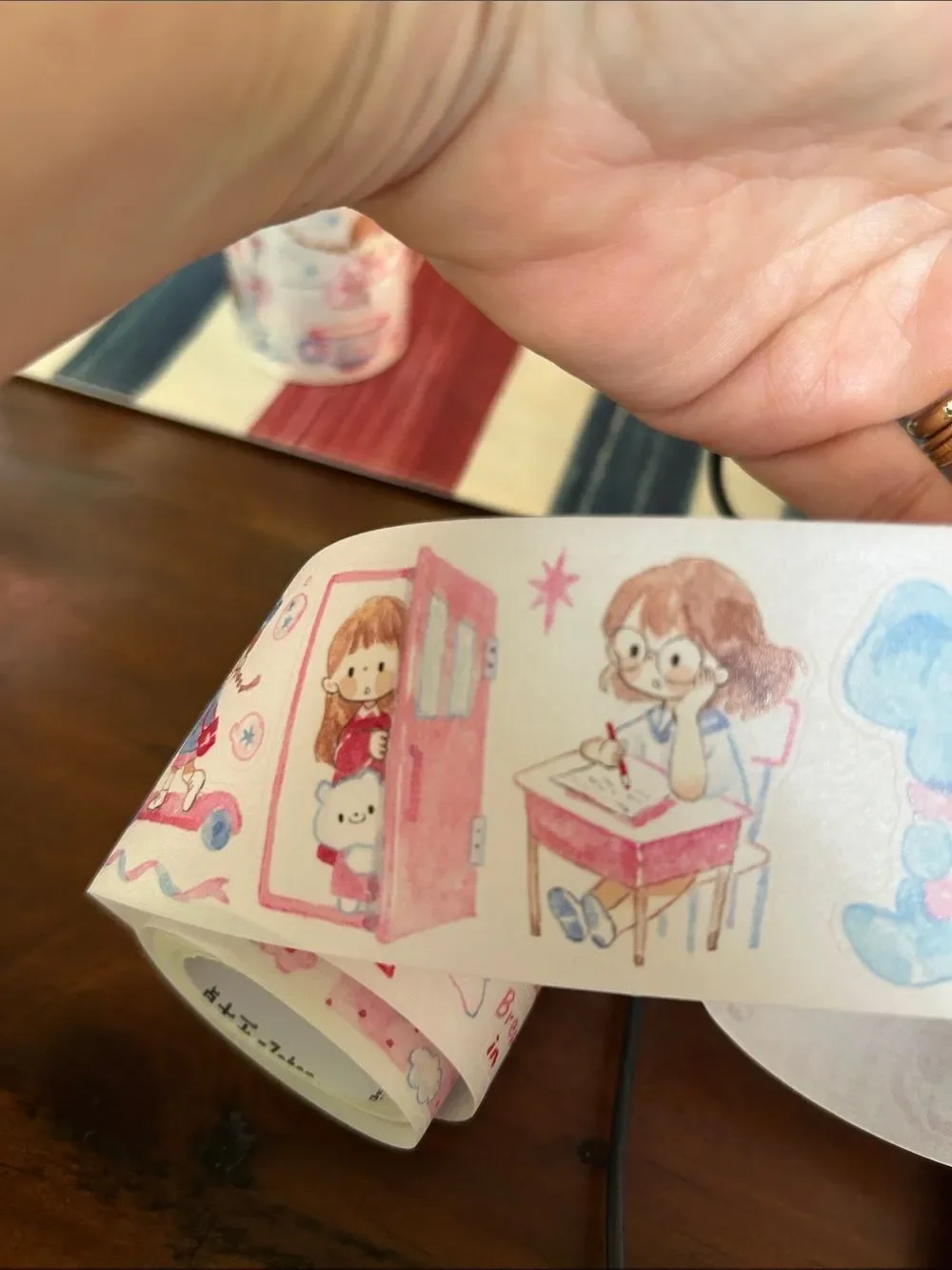 Zzoton Molinta Cute Pink Girl & Bunny Decorative washi Tape NeW